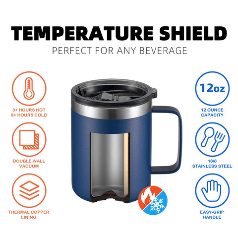 ALOUFEA mango-ergonomico-acabado-mate facilita sostener la taza incluso en movimiento.