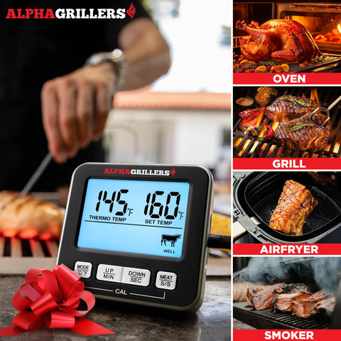 Termómetro Alpha Grillers ideal para parrilla y ahumado