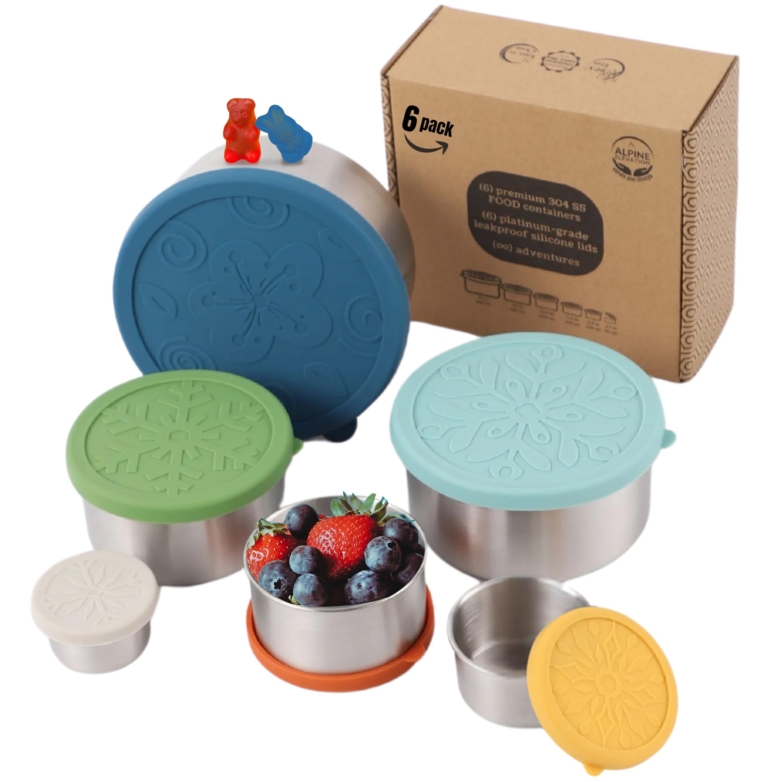 Alpine Elevation contenedor acero 32oz para almuerzos duraderos y sin fugas.