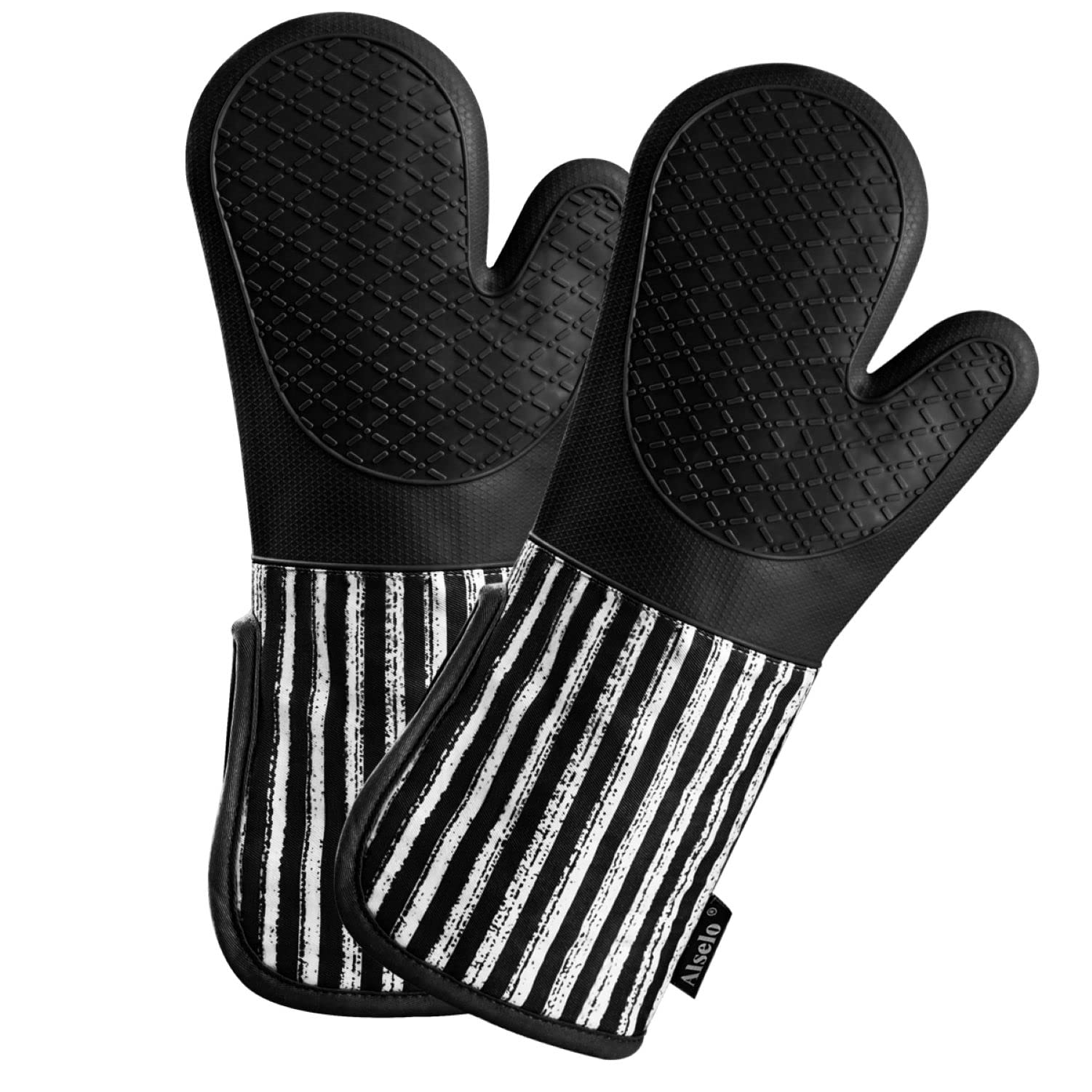 Guantes Alselo de silicona 15 pulgadas protegen bandejas calientes.
