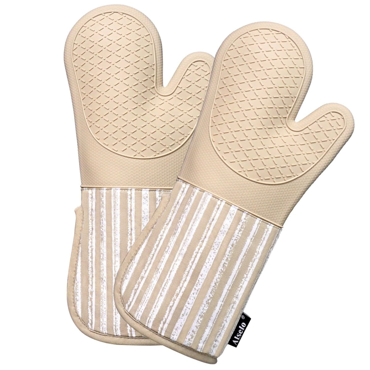 Guantes Alselo de horno en silicona 932°F para protección al cocinar.