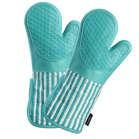 Guantes Alselo de silicona para horno, resistencia al calor para cocción segura.