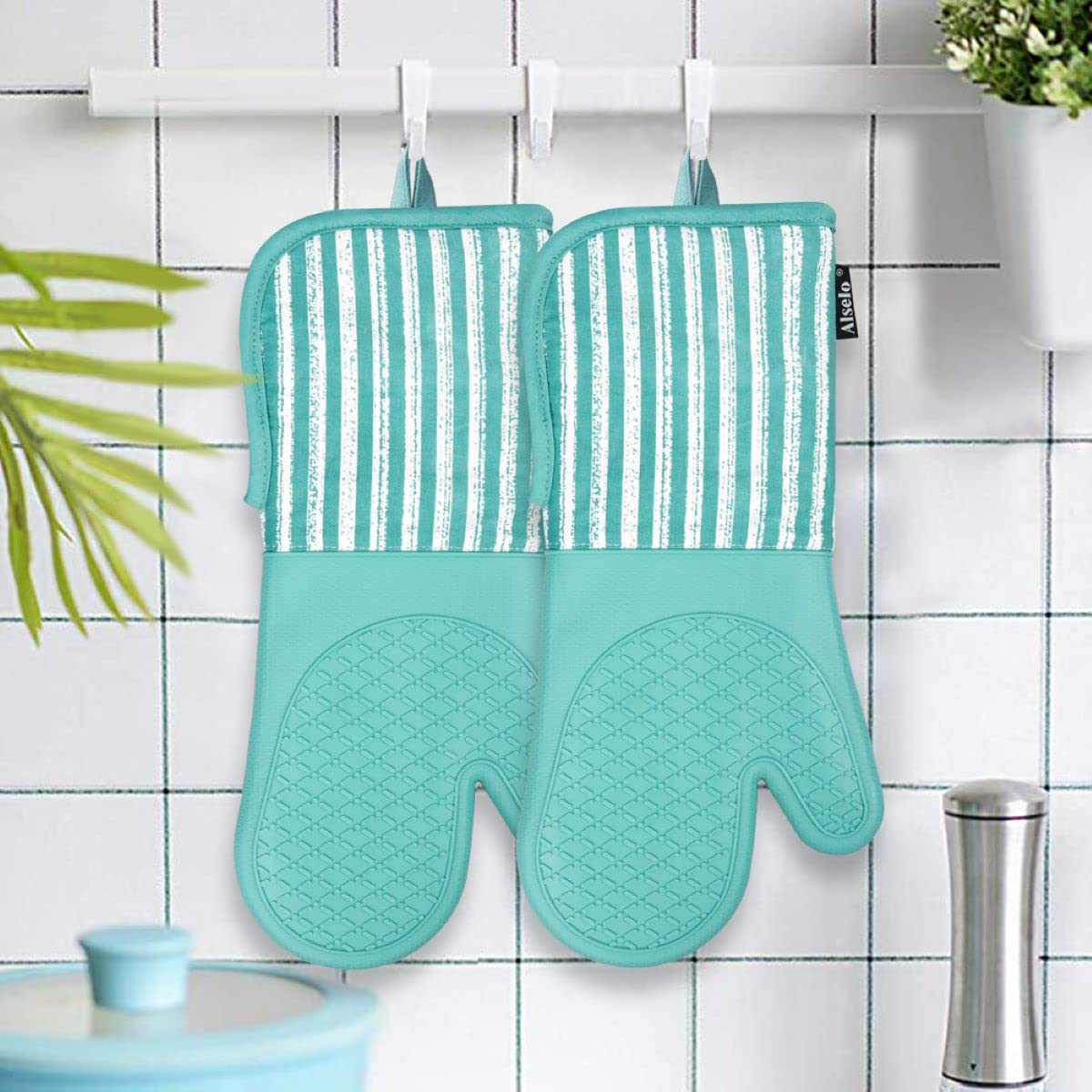 Guantes Alselo lavables a máquina para cocina diaria.