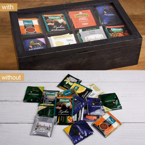 Uso multifuncional de la caja de té Alsonerbay para té y cápsulas