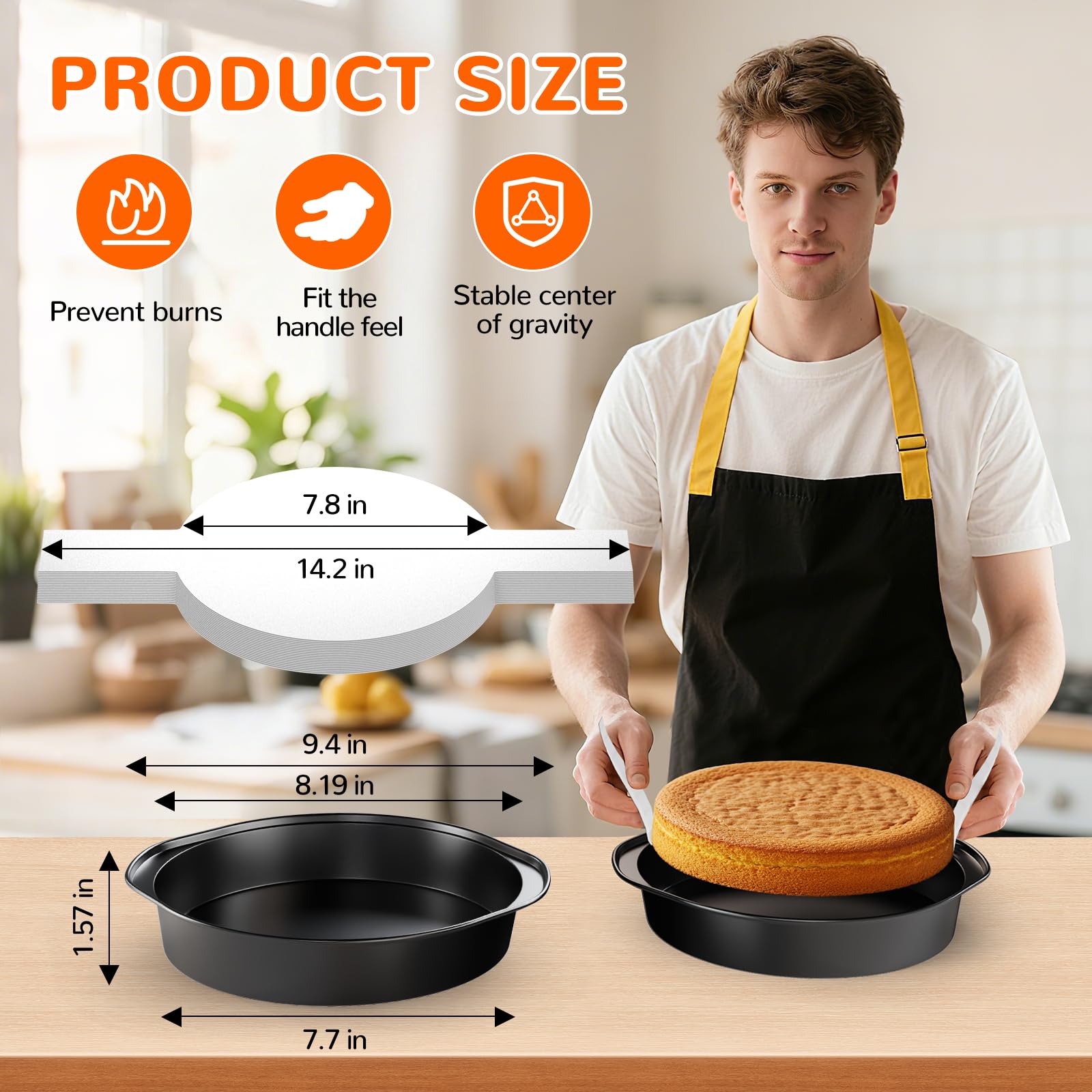 AltarreT conjunto tres moldes antiadherentes para hornear recetas variadas.