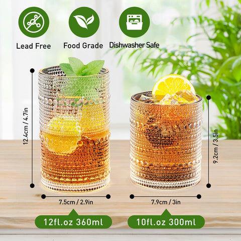 Altarret, vasos coctel 10oz con diseño retro europeo para cócteles.
