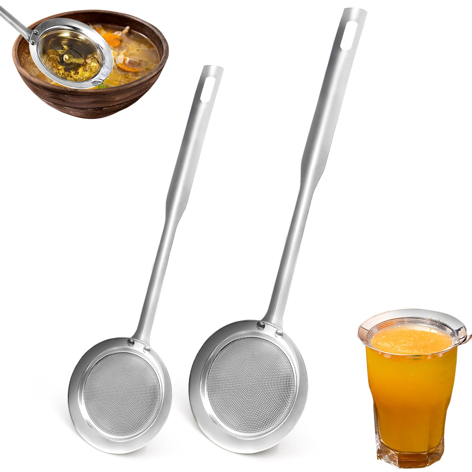 Altnsac colador de malla fina en acero inoxidable para filtrar caldos y salsas.