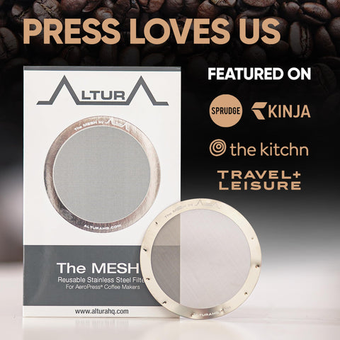 ALTURA MESH con diseño resistente, fácil de limpiar para uso diario en AeroPress.