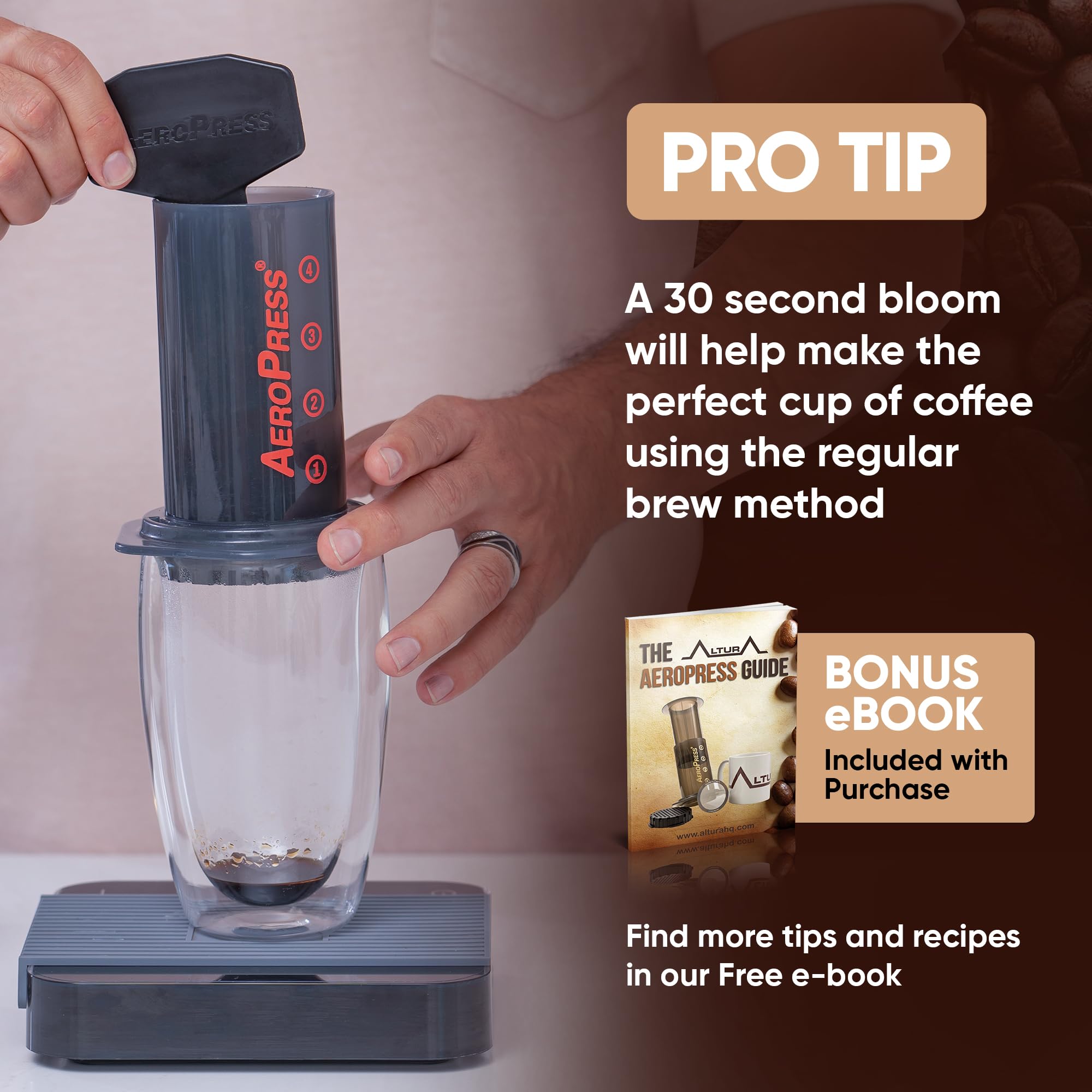 ALTURA MESH preserva aceites para aroma intenso en AeroPress.