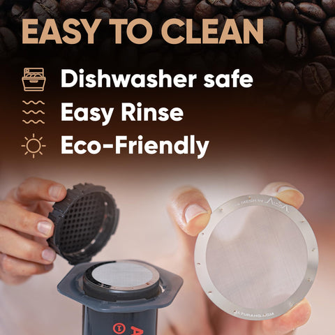 ALTURA MESH para viajes: filtro reutilizable para AeroPress y menos residuos.