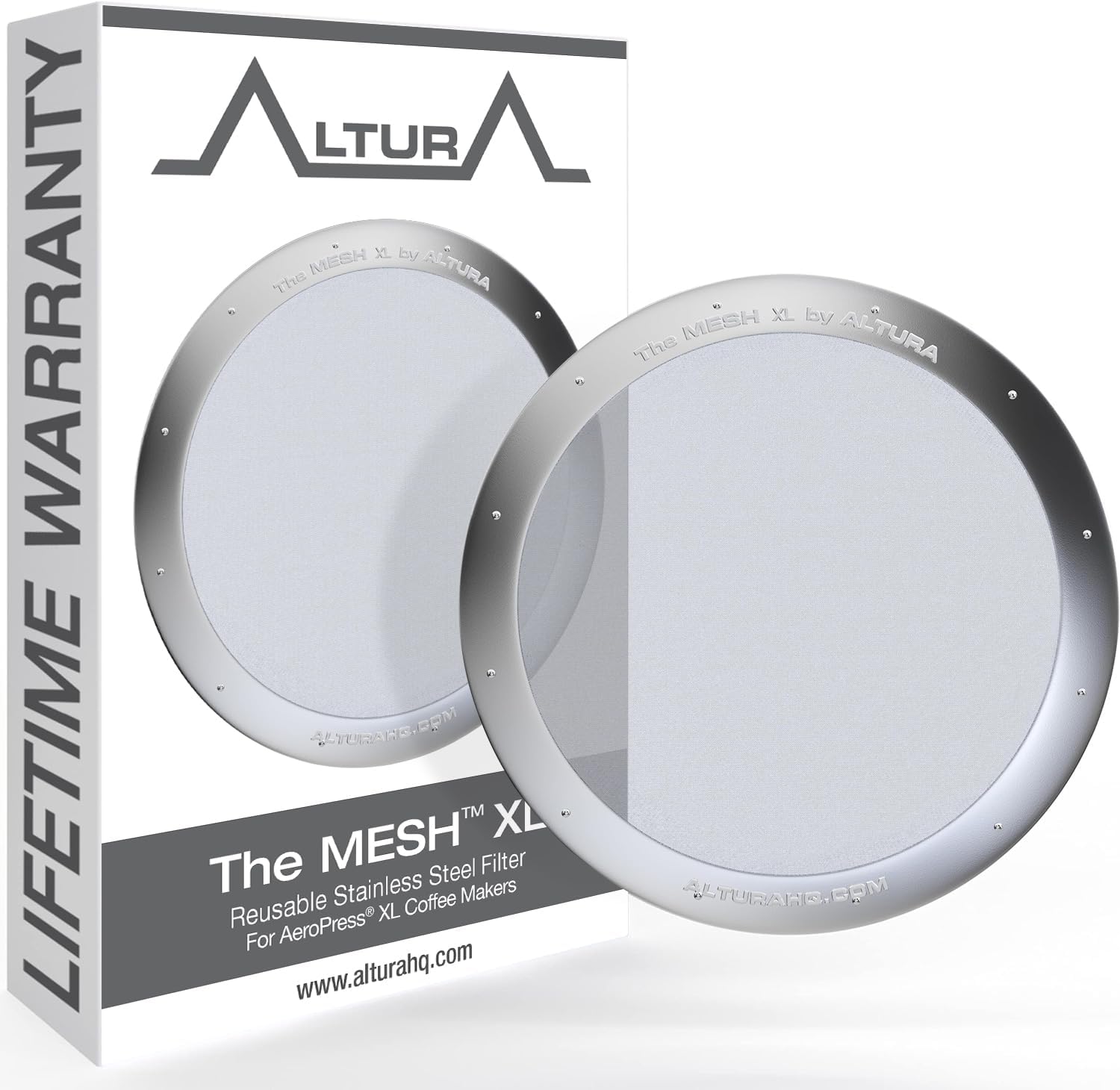 Altura MESH XL, filtro de acero inoxidable para AeroPress, sabor más rico.
