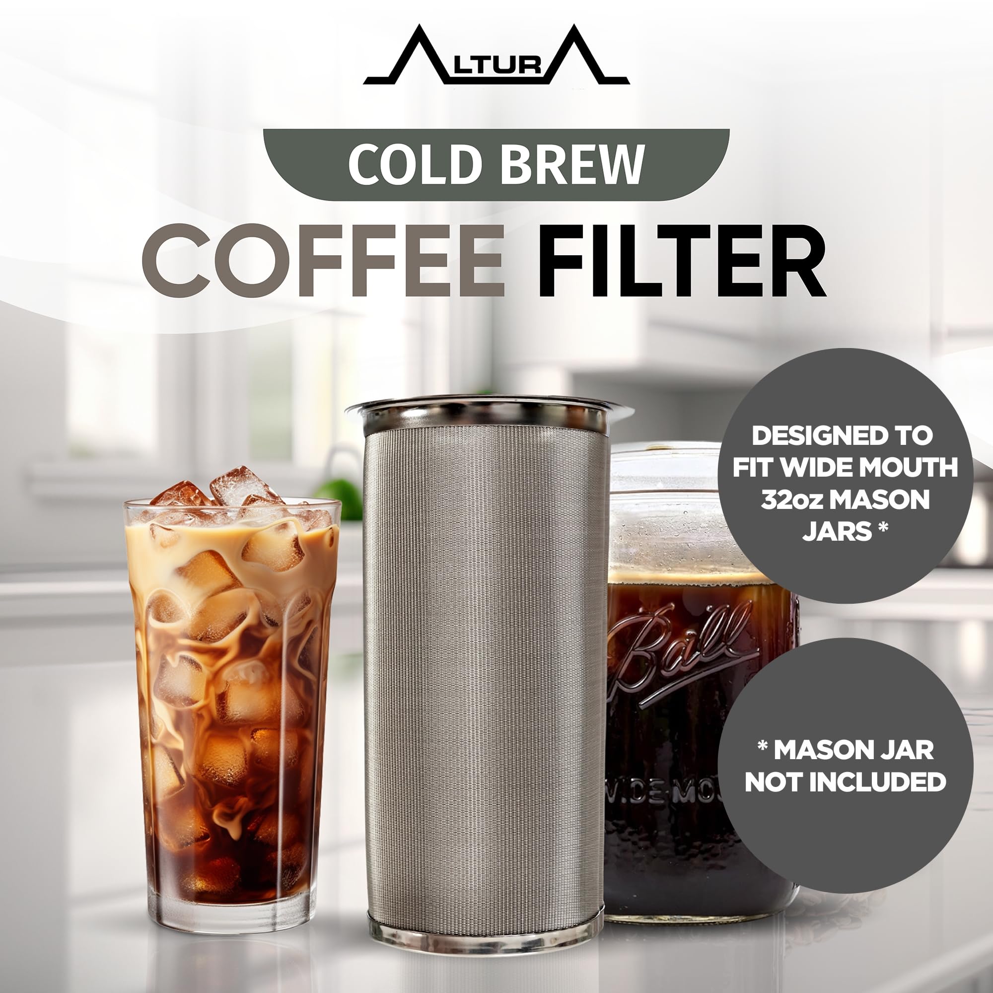 Altura The TUBE, malla filtrante para café frío, infusiones claras.