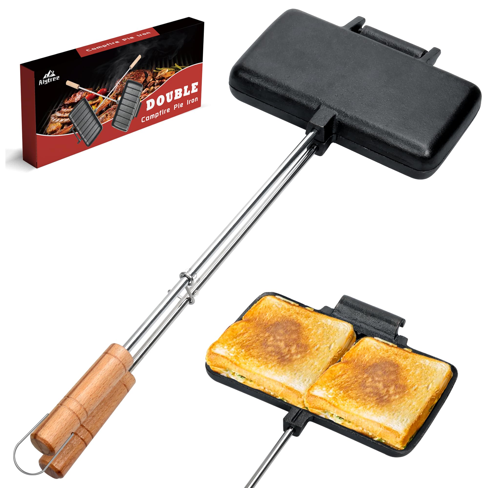 Alytree doble asador de pasteles, cabeza cuadrada para porciones grandes.