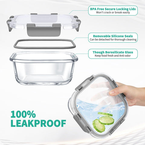 AMALEKO vidrio borosilicato apto para hornear y congelar.