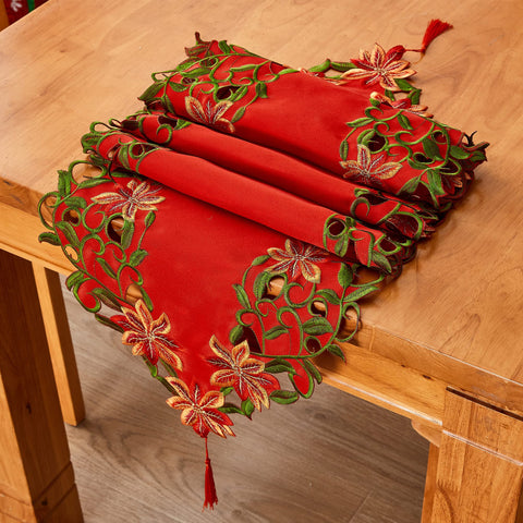 AMARED material poliéster suave, facilita limpieza y durabilidad para uso diario navideño.