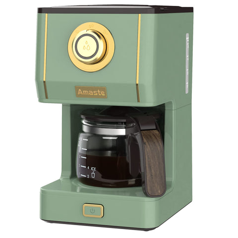 AMASTE cafetera goteo, jarra vidrio, aroma intenso para iniciar el día.