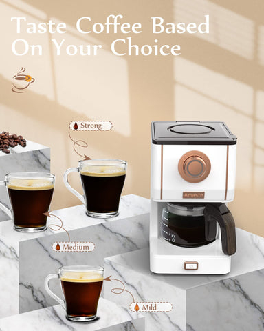 AMASTE máquina de café retro con diseño anti-goteo para un vertido limpio