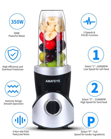 Amateys licuadora: velocidades ajustables para recetas diversas.