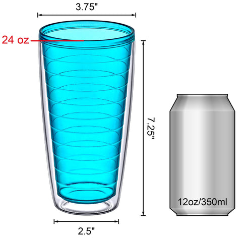Amazing Abby Alaska 24oz, vaso de doble pared mantiene bebidas frías y evita condensación.