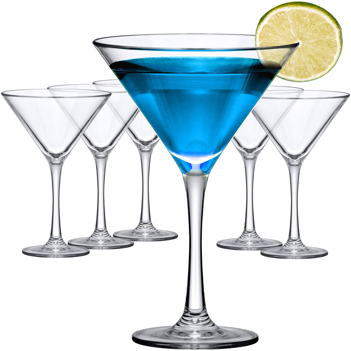 Amazing Abby Vesper copa martini, claridad cristalina para brindar al aire libre.