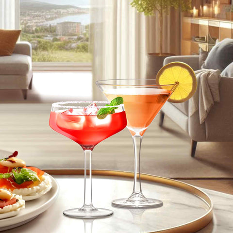 Amazing Abby Vesper copa martini, apta para lavavajillas, limpieza rápida y segura.