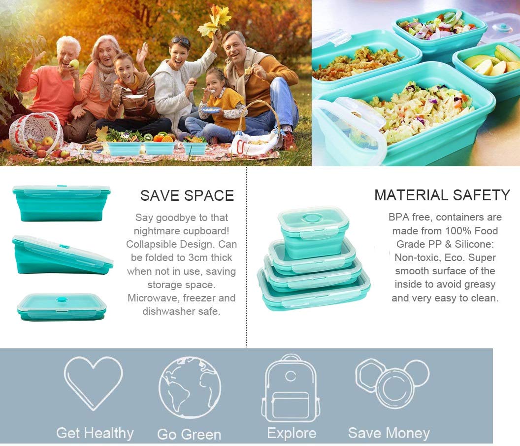 AMAZING CONTAINERS: aptos para microondas, congelador, refrigerador y lavavajillas.
