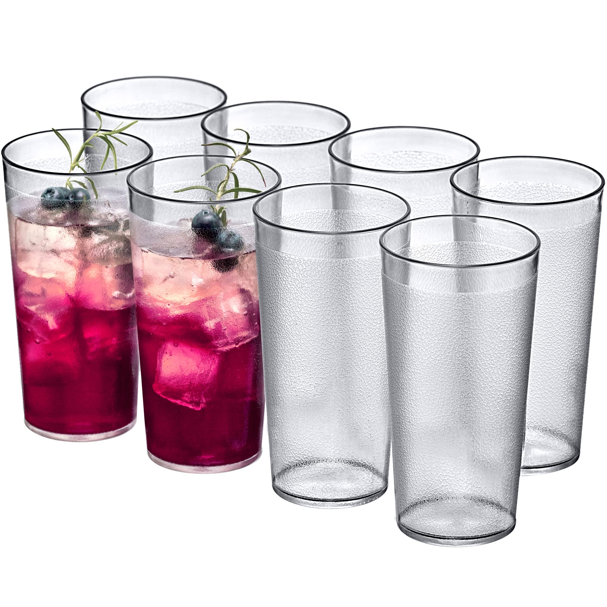Amazing Abby Cafely copas claras apilables para ahorro de espacio y servicio eficiente