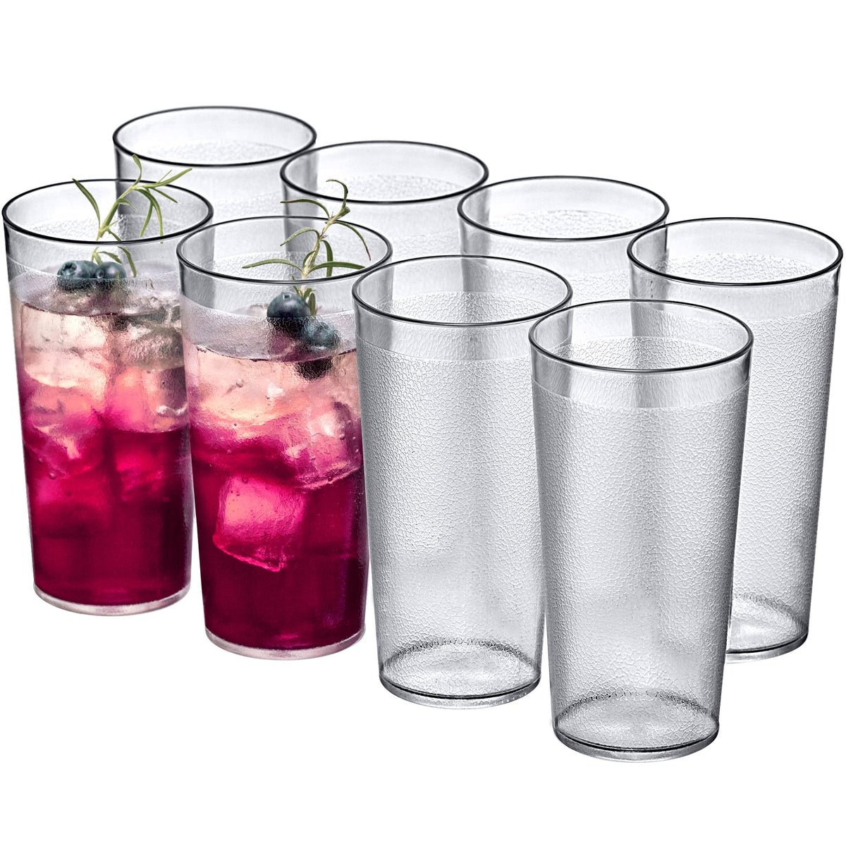 Amazing Abby Cafely copas claras apilables para ahorro de espacio y servicio eficiente