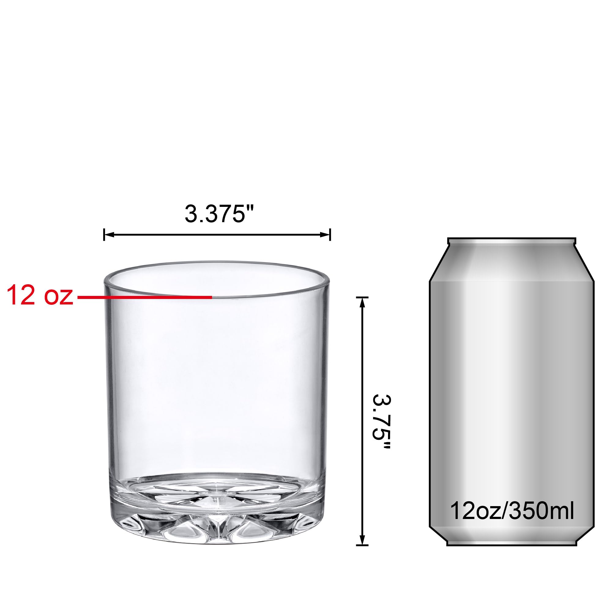 Vasos Amazing Abby Liberty con resistencia a astillamientos para uso diario.