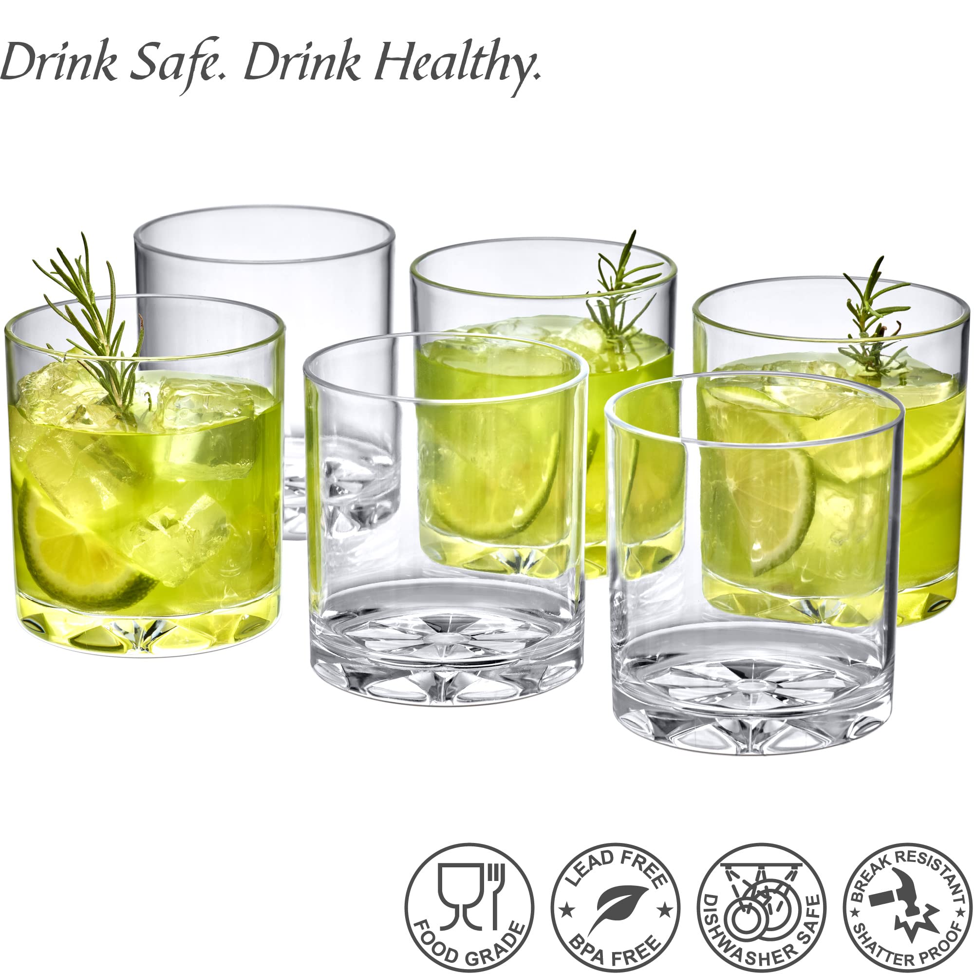 Conjunto para uso en exteriores con vasos libety para fiestas y picnics.