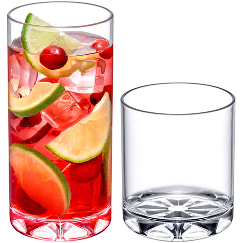Vaso plástico Amazing Abby Liberty de 16 onzas para té helado y refrescos.