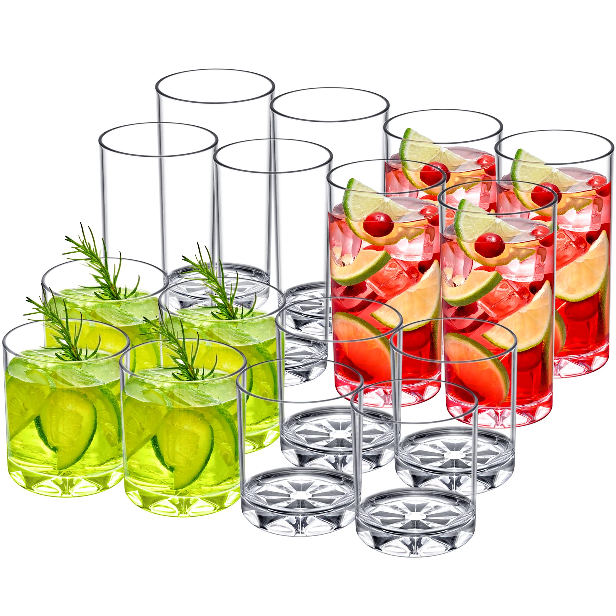 Vaso plástico Amazing Abby Liberty con acabado cristal claro, perfecto para bebidas diarias.