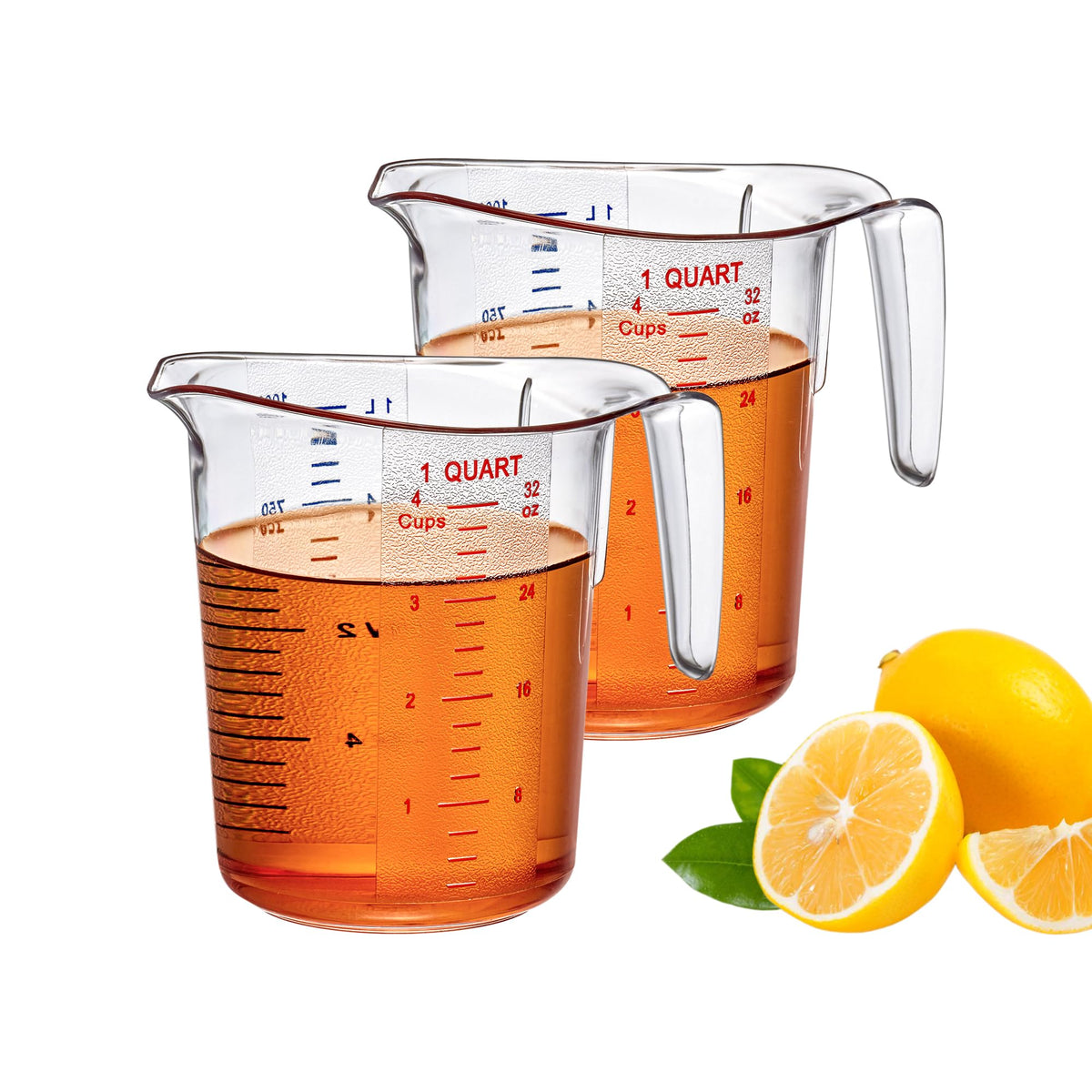 Amazing Abby Melissa, jarras medidoras de 1000 ml, a prueba de golpes para la cocina.