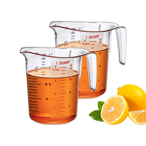 Amazing Abby Melissa, jarras medidoras de 1000 ml, a prueba de golpes para la cocina.