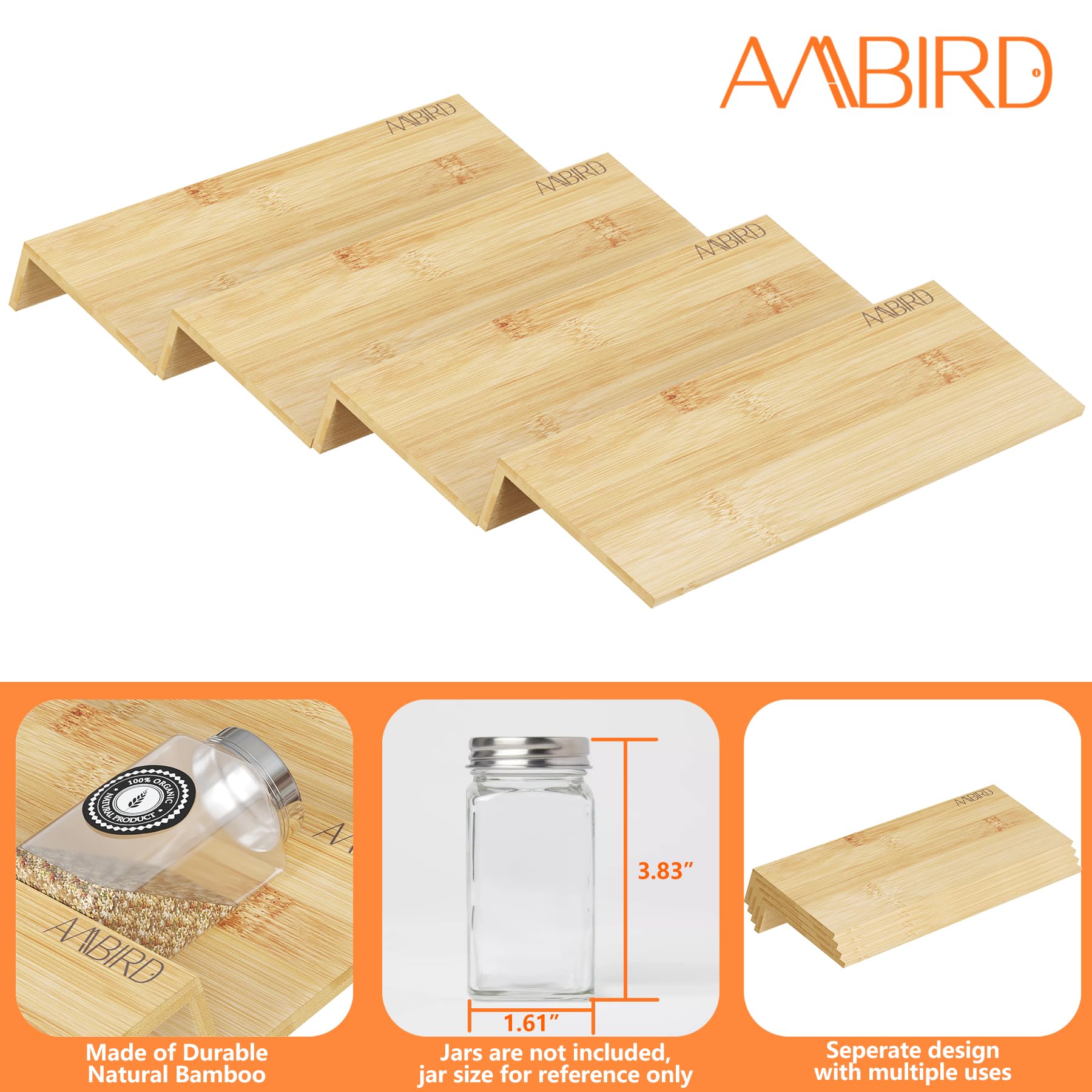 AMBIRD capacidad para 22 botes de especias facilita ver y acceder a los condimentos
