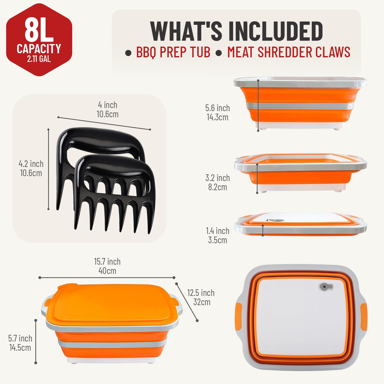 AMBRINT uñas ralladoras para carne, ideales para desmechar con precisión.