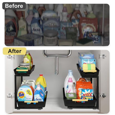 AMEDELE altura ajustable para almacenar objetos altos bajo el lavabo