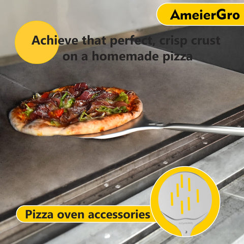 AmeierGro accesorio de pizza ideal para lograr bases crujientes y uniformes.