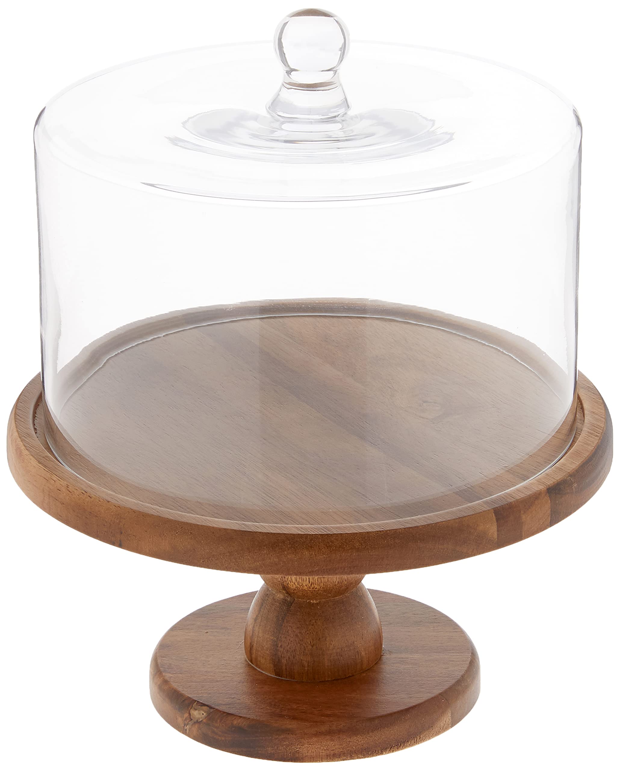 American Atelier pedestal-madera-con-tapa para pasteles y postres, presentación elegante.