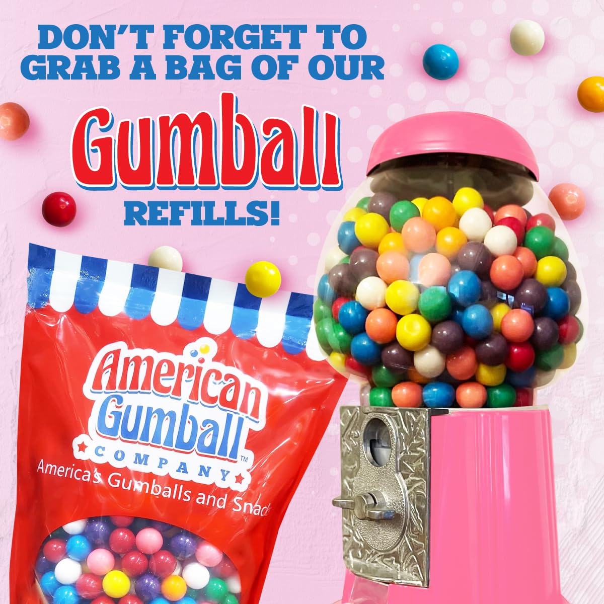 Dispensación para chicles de 0,62 pulgadas y frutos secos en American Gumball Company