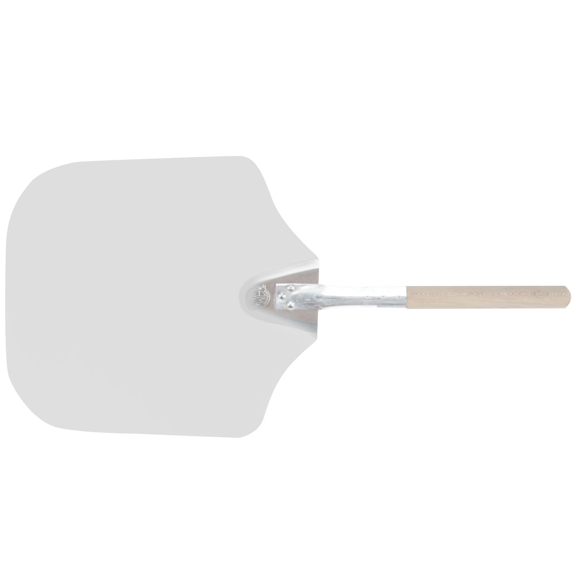 Pala para pizza de American Metalcraft con hoja de aluminio para pizzas grandes.