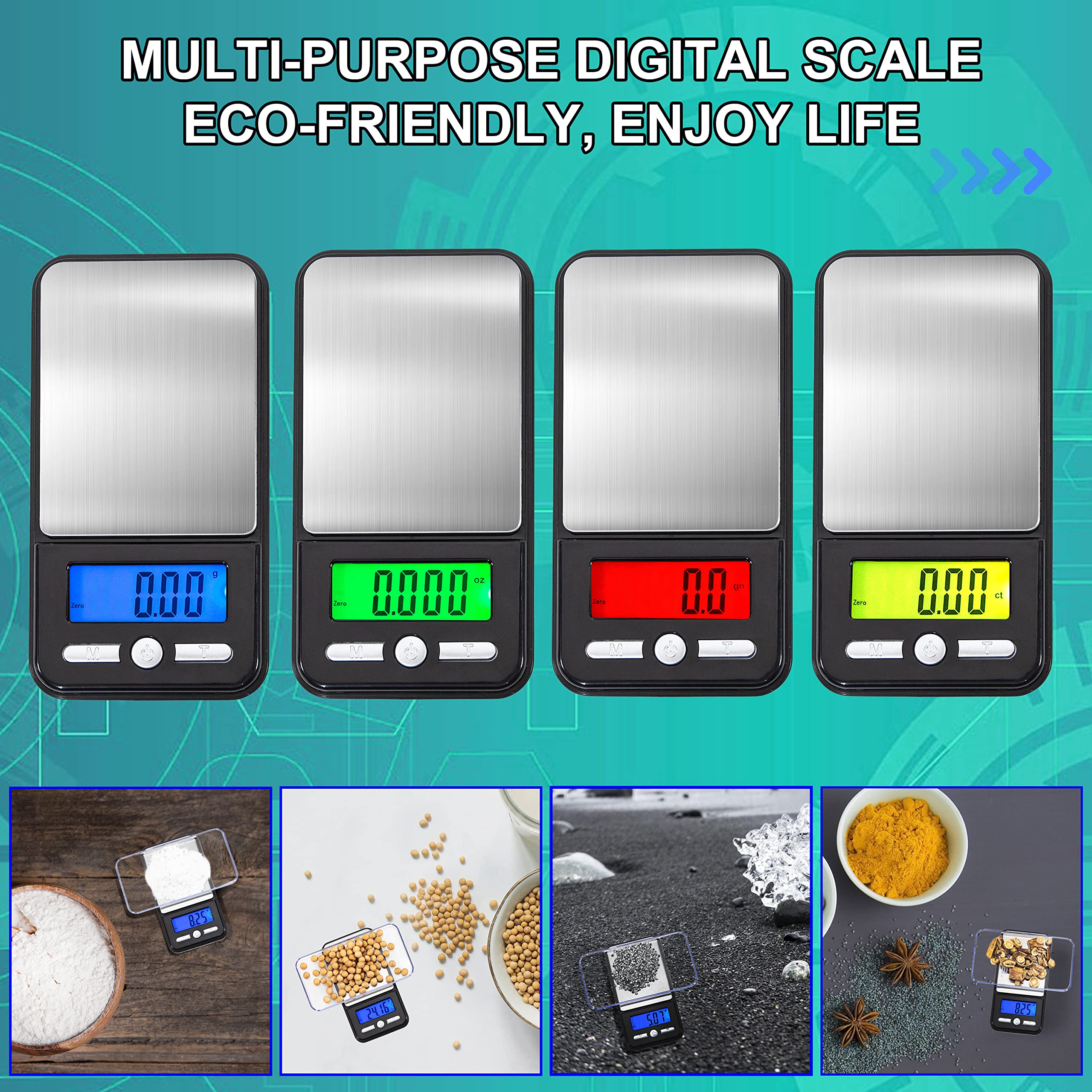 American Weigh Scales AC Series ofrece conversión de unidades para gramos, onzas y más.