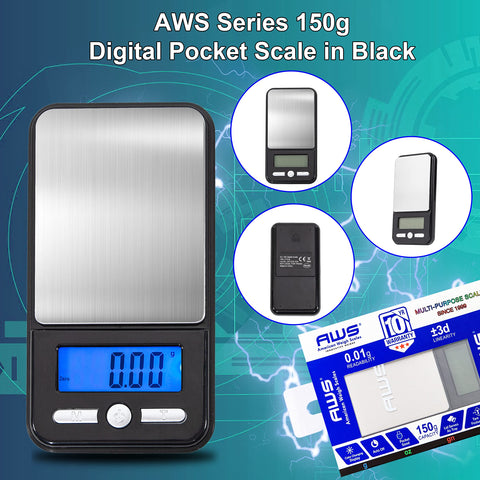American Weigh Scales AC Series diseño compacto ideal para bolsillos y viajes.