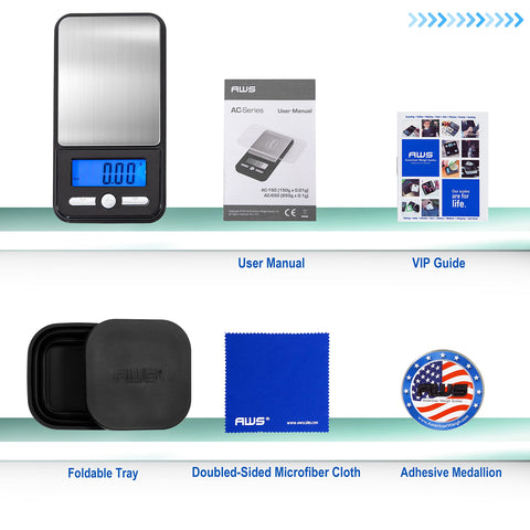 American Weigh Scales AC Series lectura precisa para joyería, monedas y polvos.