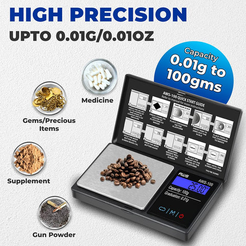AMERICAN WEIGH SCALES aplicaciones-joyeria-cafe, precisión en casa y viajes