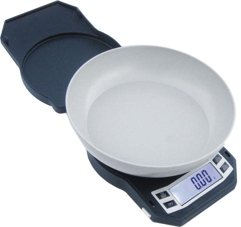 American Weigh Scales LB-501, balanza de cocina digital con pantalla retroiluminada para medir ingredientes con precisión.