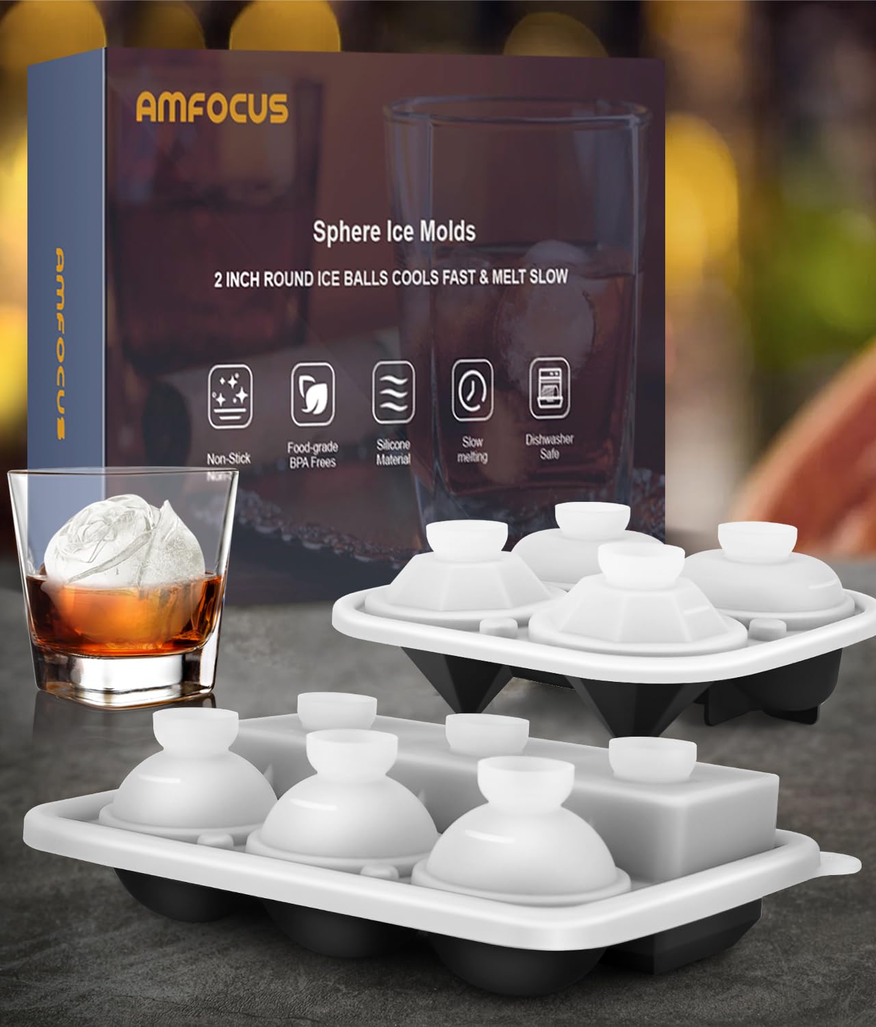 AMFOCUS bandeja desmolde fácil facilita sacar cubos sin esfuerzo