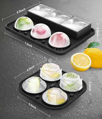 AMFOCUS bandeja de hielo diamante, cubos elegantes para enfriar