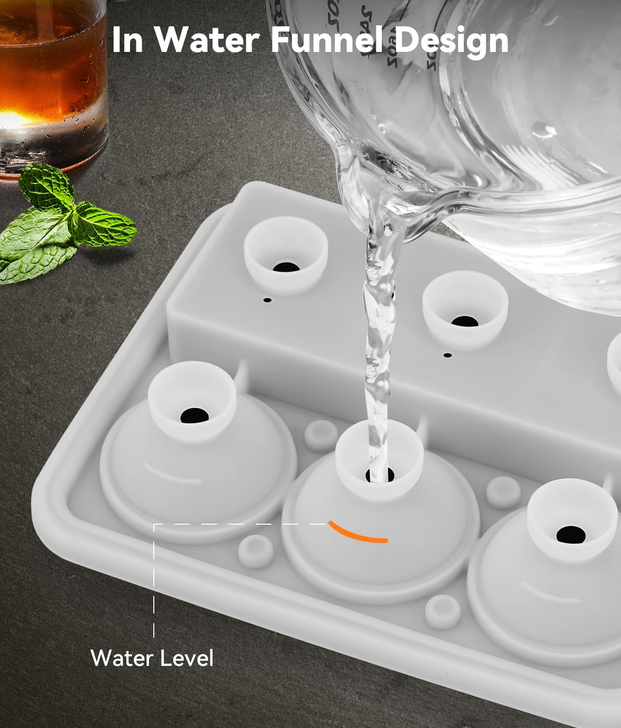 AMFOCUS bandeja de hielo rosa, añade color a tus bebidas