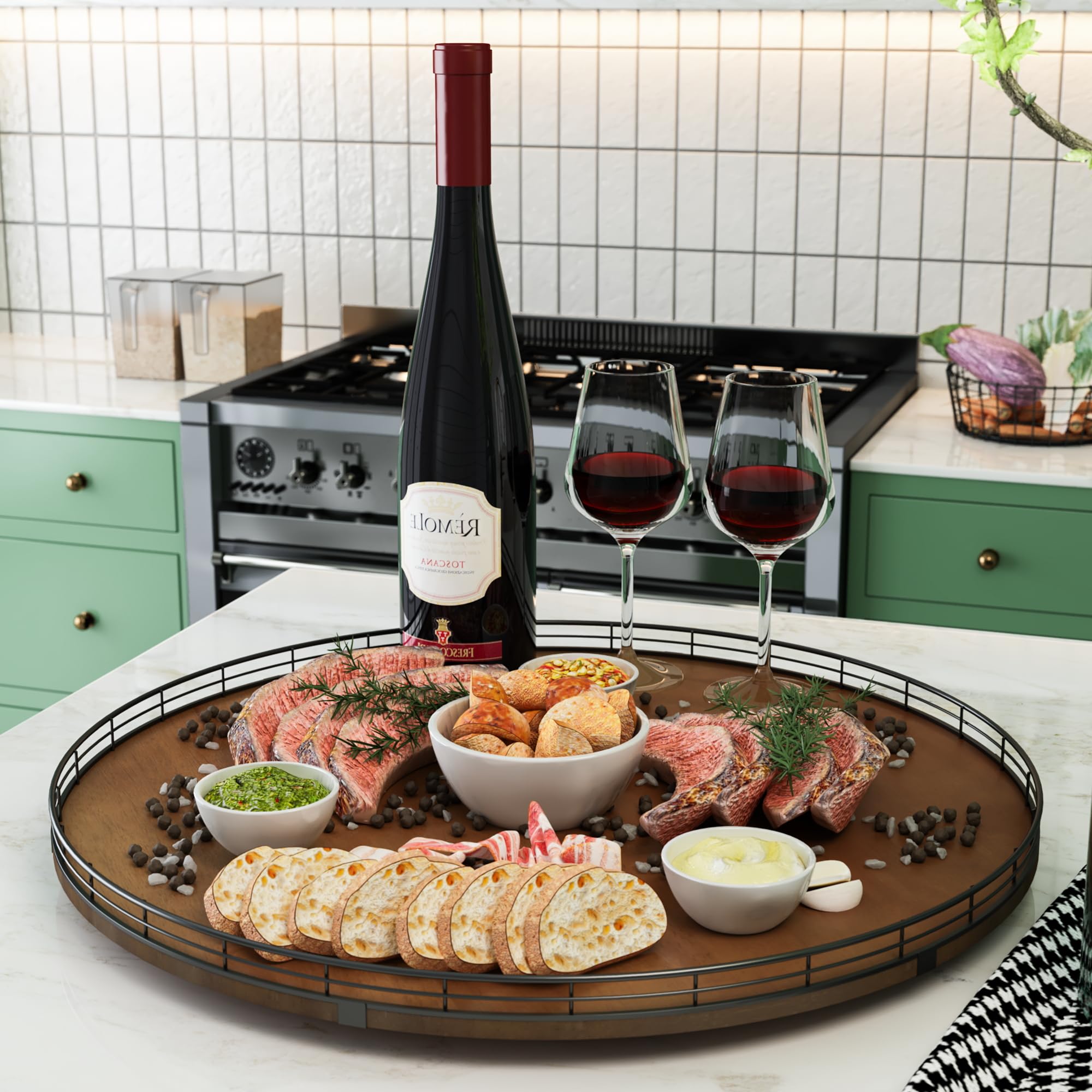 AMH Estilo casa campo roble, ideal para cocinas y despensas con superficie amplia.